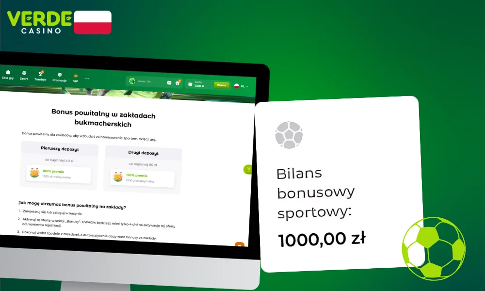 Casino Verde ma saldo bonusowe dla zakładów sportowych