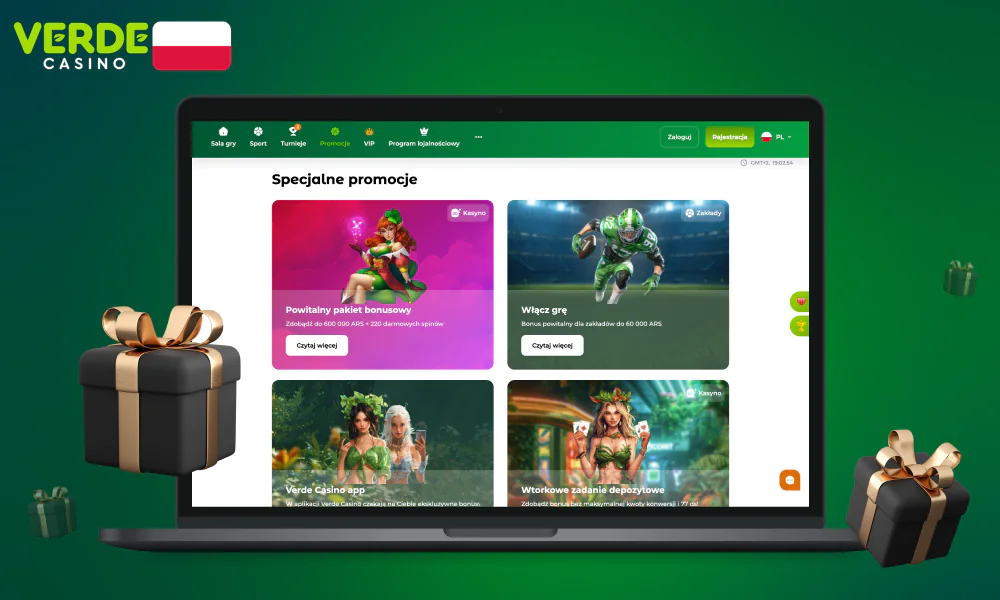 Verde Casino oferuje swoim użytkownikom z Polski hojne bonusy i przyjemne promocje